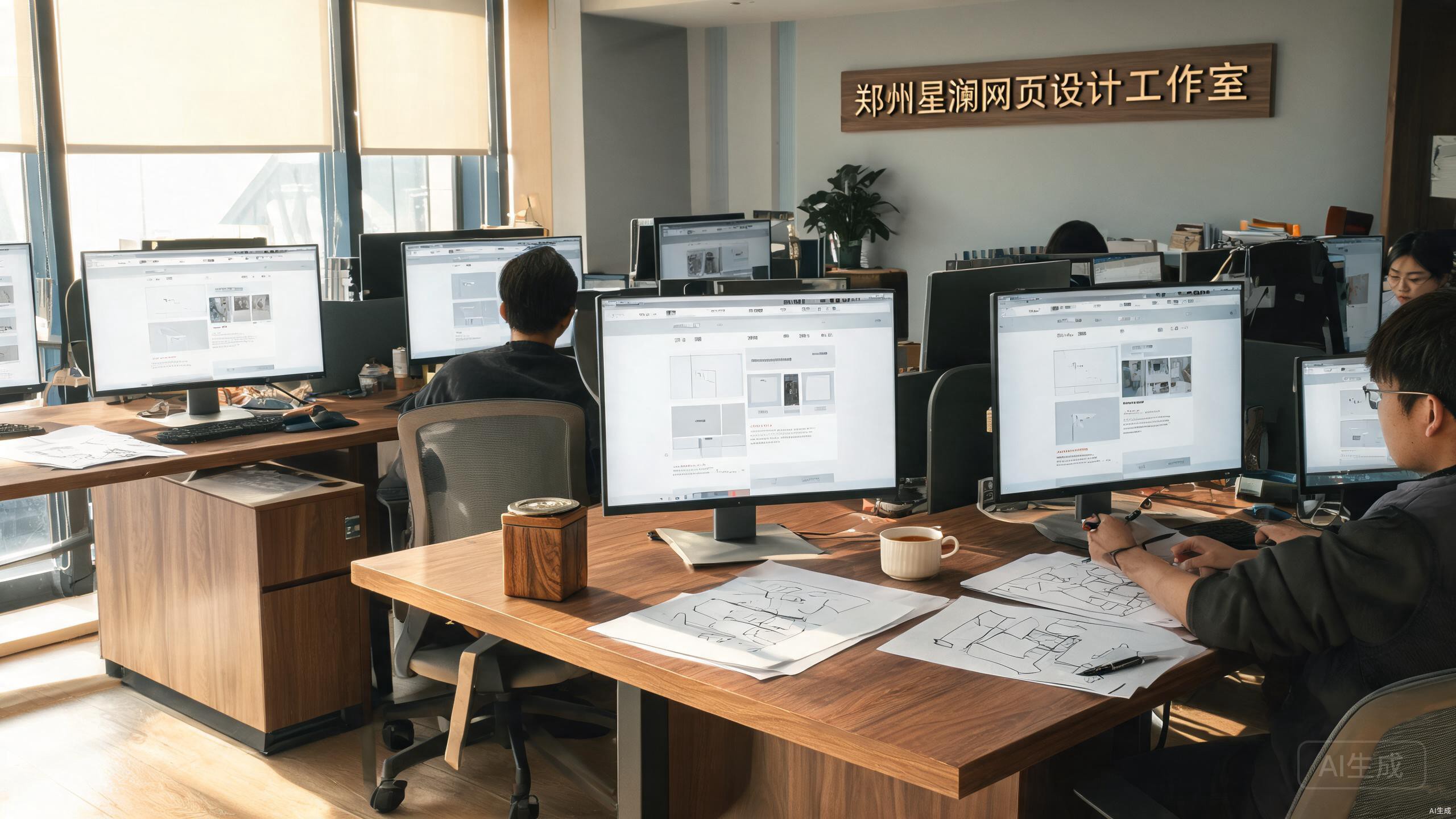 尧图网页设计郑州建站工作室实景
